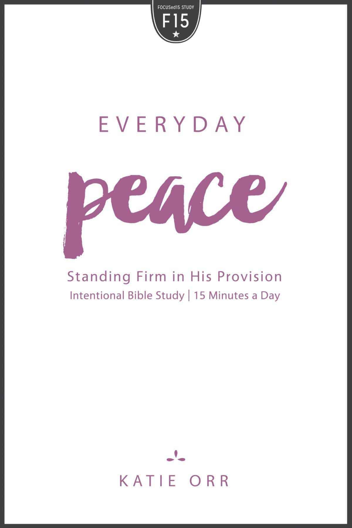 Everyday Peace: Standing Firm in His Provision (FOCUSed15 Study Series)